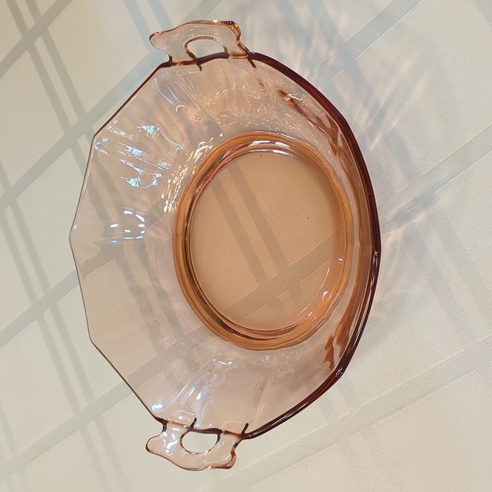 Imperial Glass Molly Pink Handled Bowl - Vintage